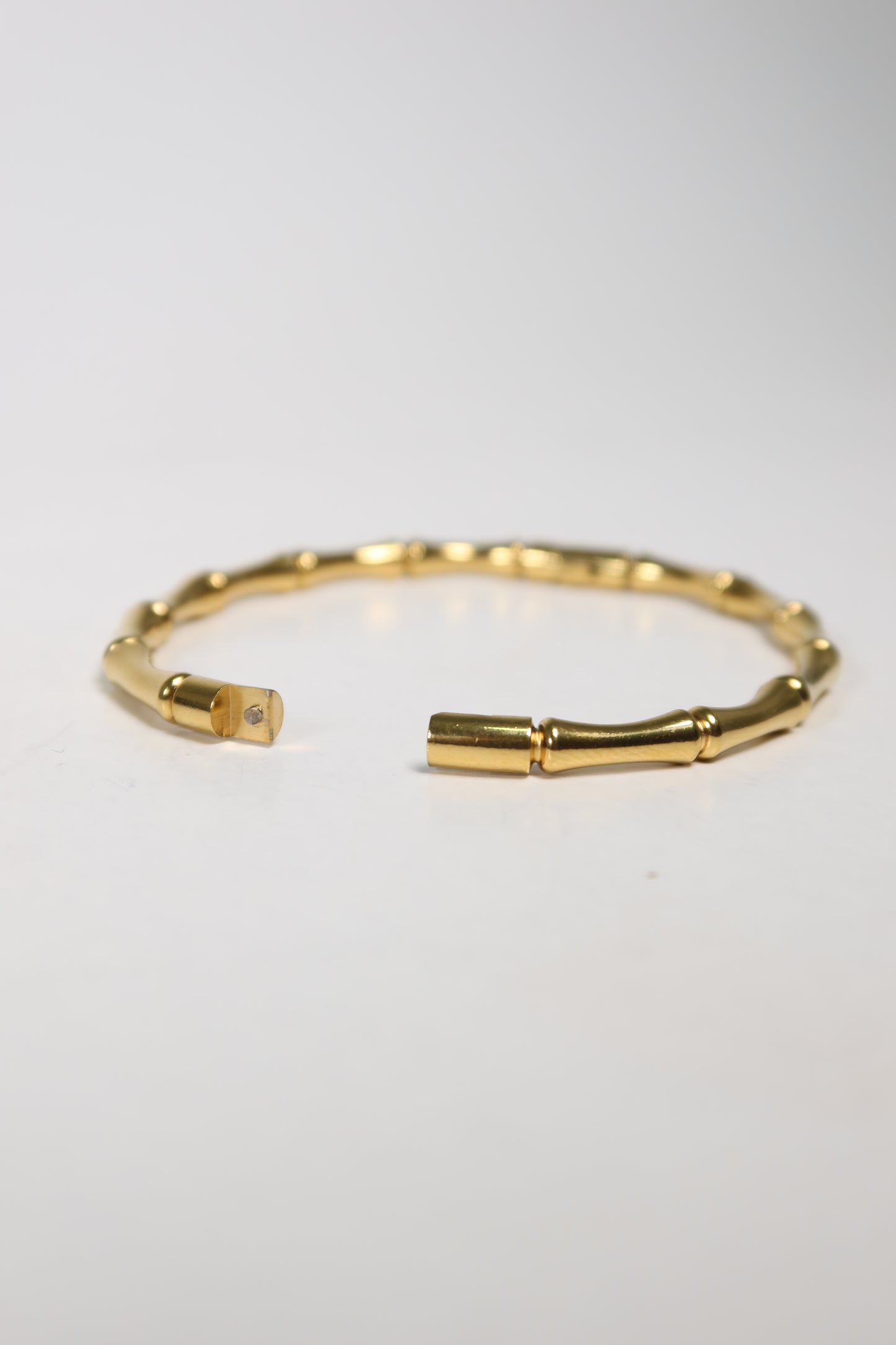 Bracelete Bamboo De Aço Inoxidável Dourado