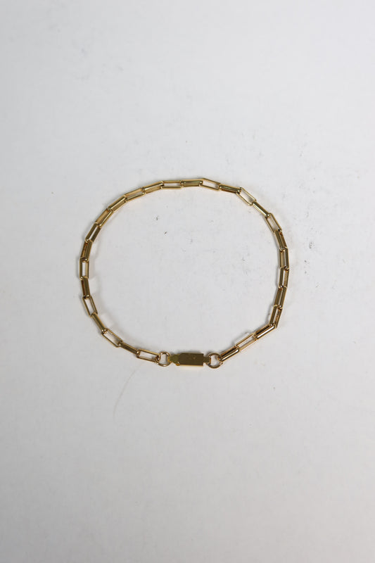 Pulseira Locked de Aço Inoxidável Dourado