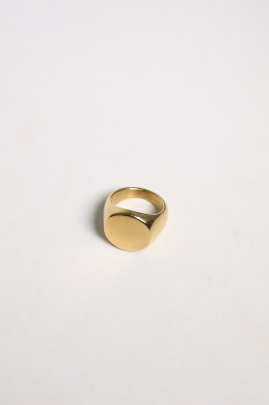 Anel Signet Dourado
