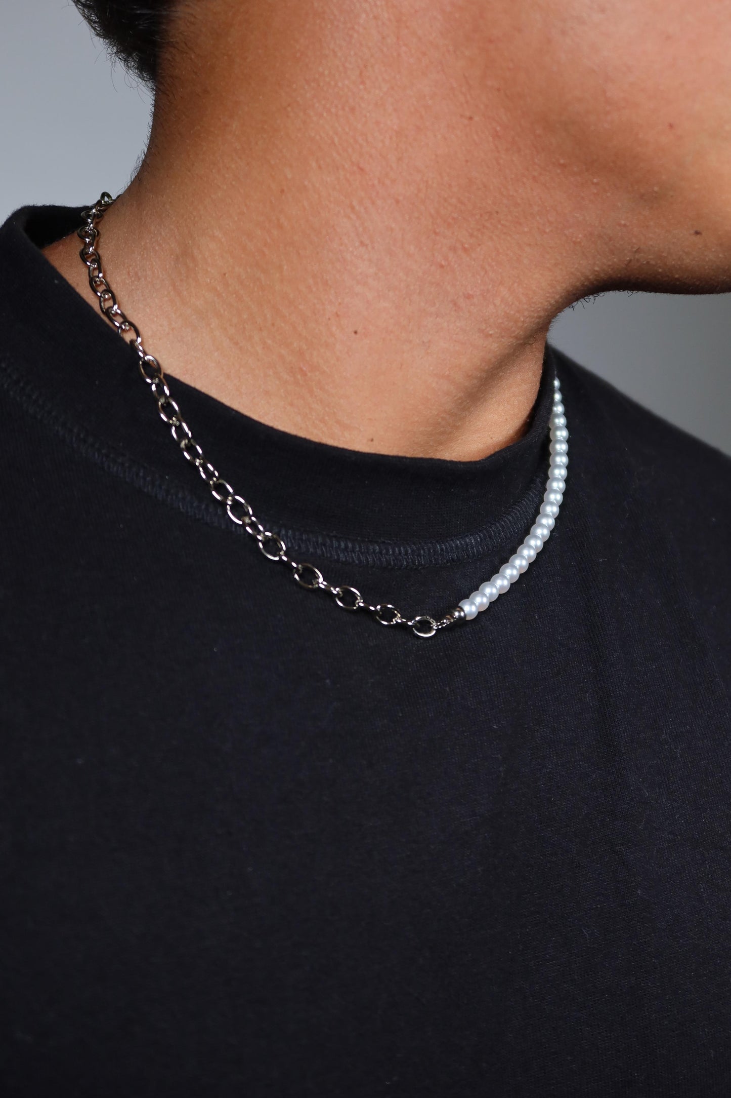 Colar Pearl de Aço Inoxidável