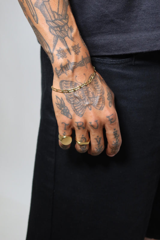 Pulseira Dot de Aço Inoxidável Dourado