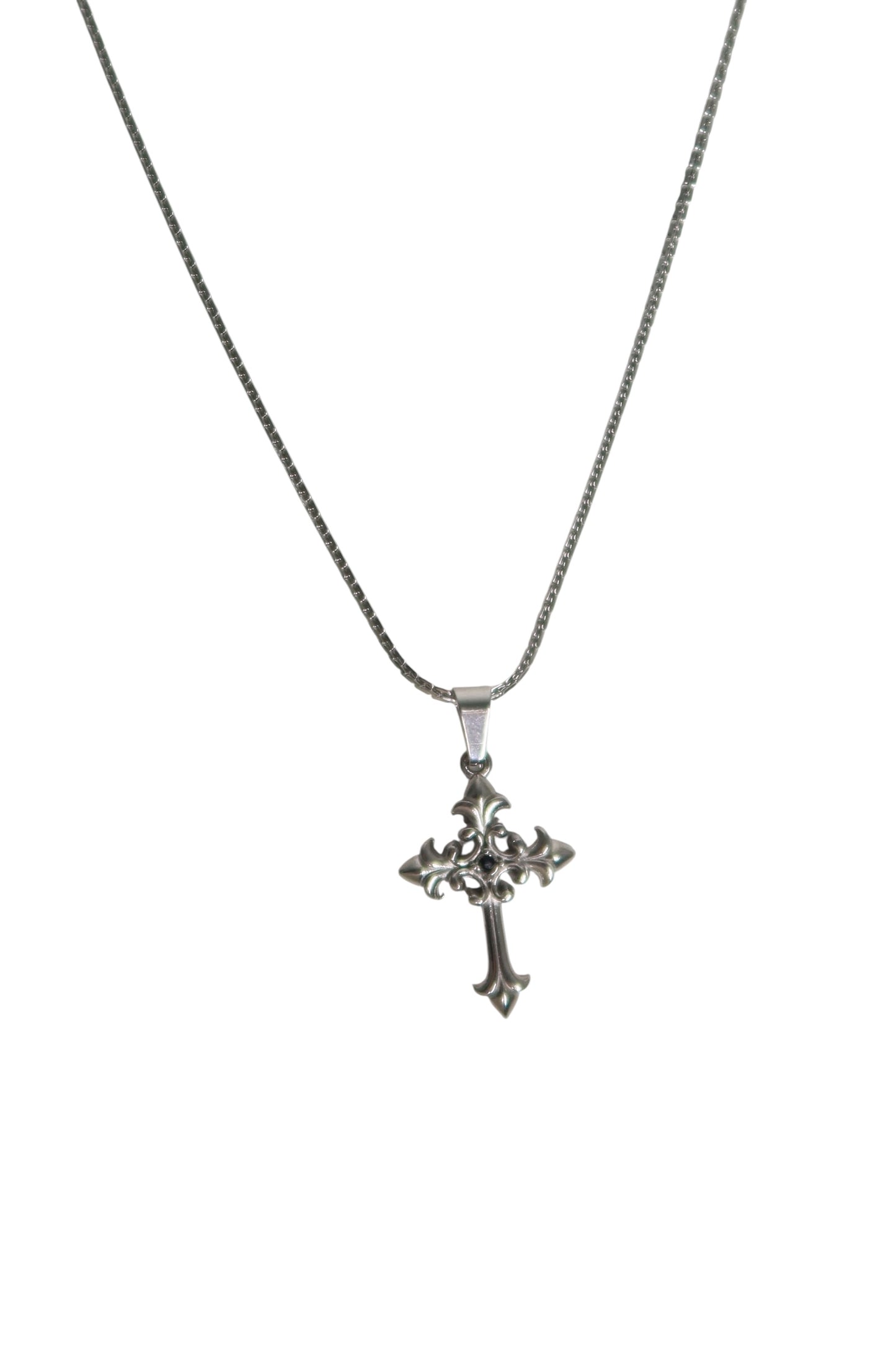 Colar Toretto Pedra Preta de Aço Inoxidável