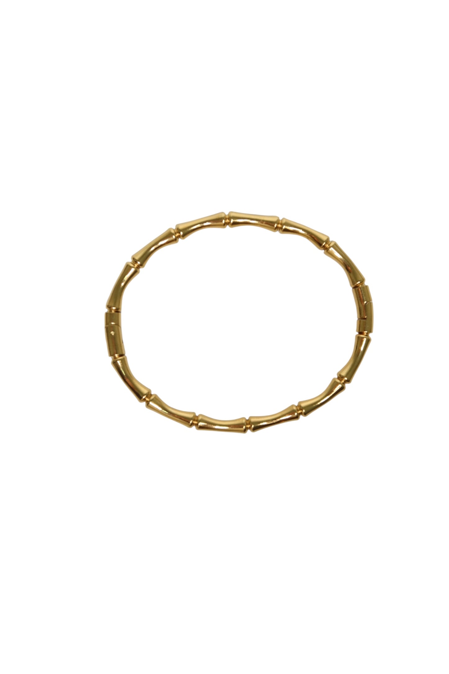 Bracelete Bamboo De Aço Inoxidável Dourado
