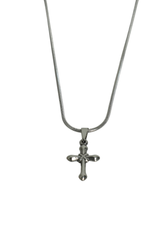 Colar Cruz de aço inoxidável