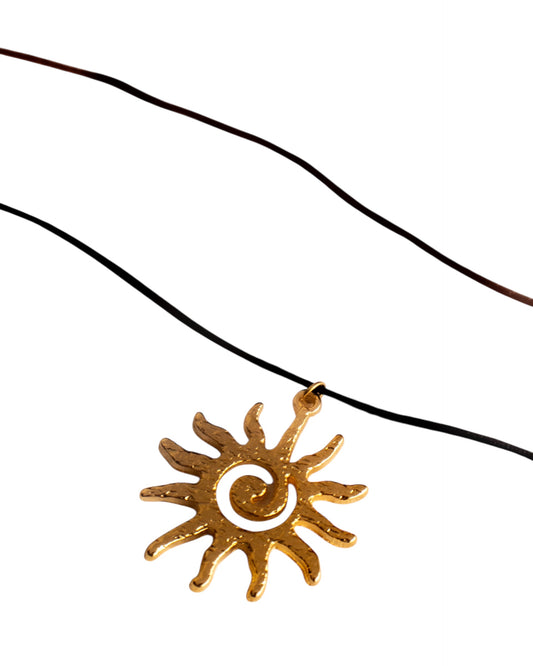 Colar de Sol 2 em 1 Dourado